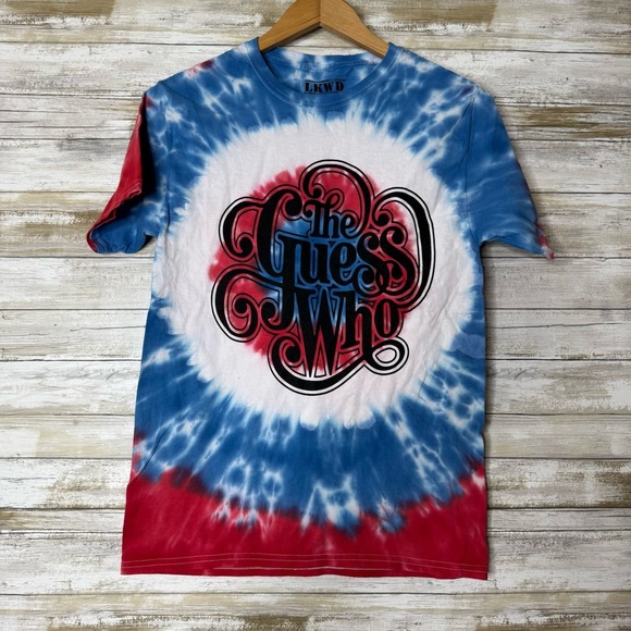 LKWD The Guess Who Patriotic Tie Dye Short Sleeve T-Shirt Men’s size Smalll - Picture 1 of 8